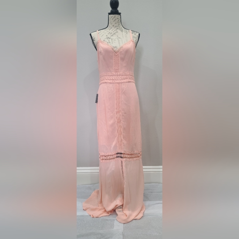 bebe Pink Lace Detail Skirt